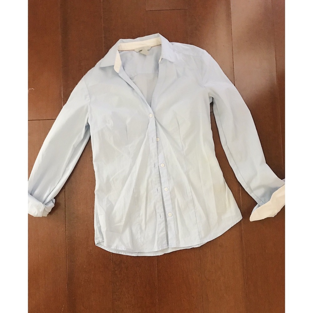 light blue button up shirt
